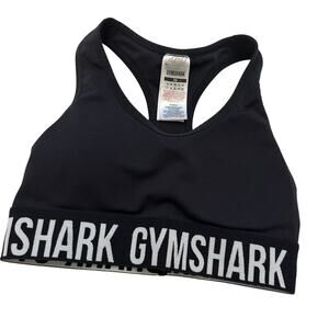 GymShark Black Logo Sports Bra sz XS